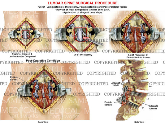 1 level - Lumbar spine posterolateral fusion.
