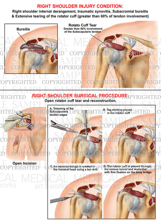 Right shoulder internal derangment - Surgical repair of RC tear