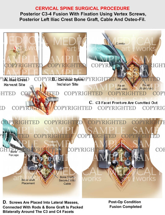 1 level - C3-4 posterior cervical interbody fusion.