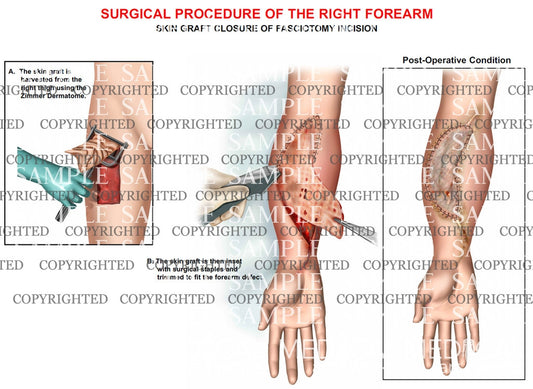 Right forearm skin grafting