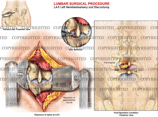 Lumbar Spine L4-5 Left Hemilaminotomy and Discectomy