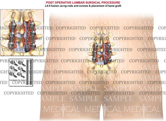 1 level Post operative posterior lumbar fusion surgery