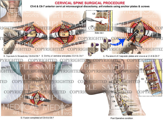 C5-6 & C6-7 anterior cervical microsurgical discectomy and fusion